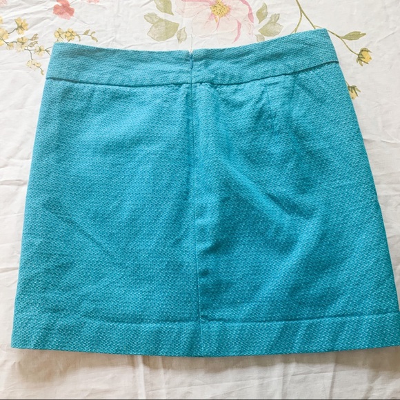 Banana Republic Turquoise Tweed Pencil Skirt 10 - Picture 6 of 7